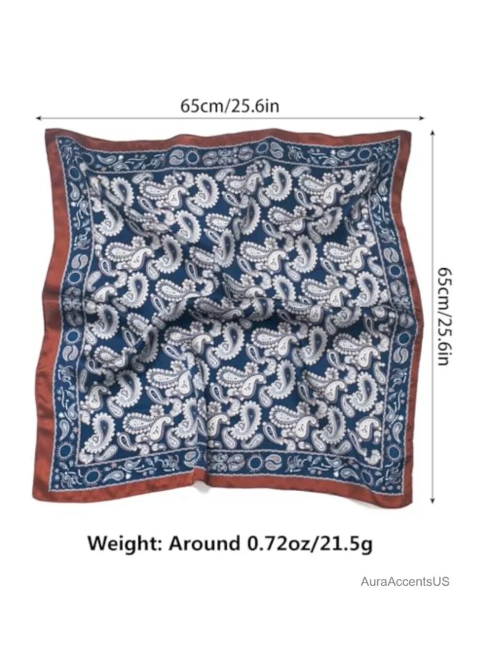 100% Mulberry Silk Lightweight Square Scarf - Digital Printed Neckerchief with